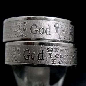 SERENITY PRAYER stainless steel ring